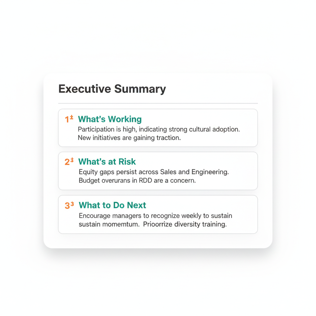 Executive Summary sample with three concise paragraphs.